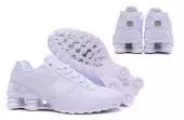 running nike shox deliver chaussures fashion trend tout blanc